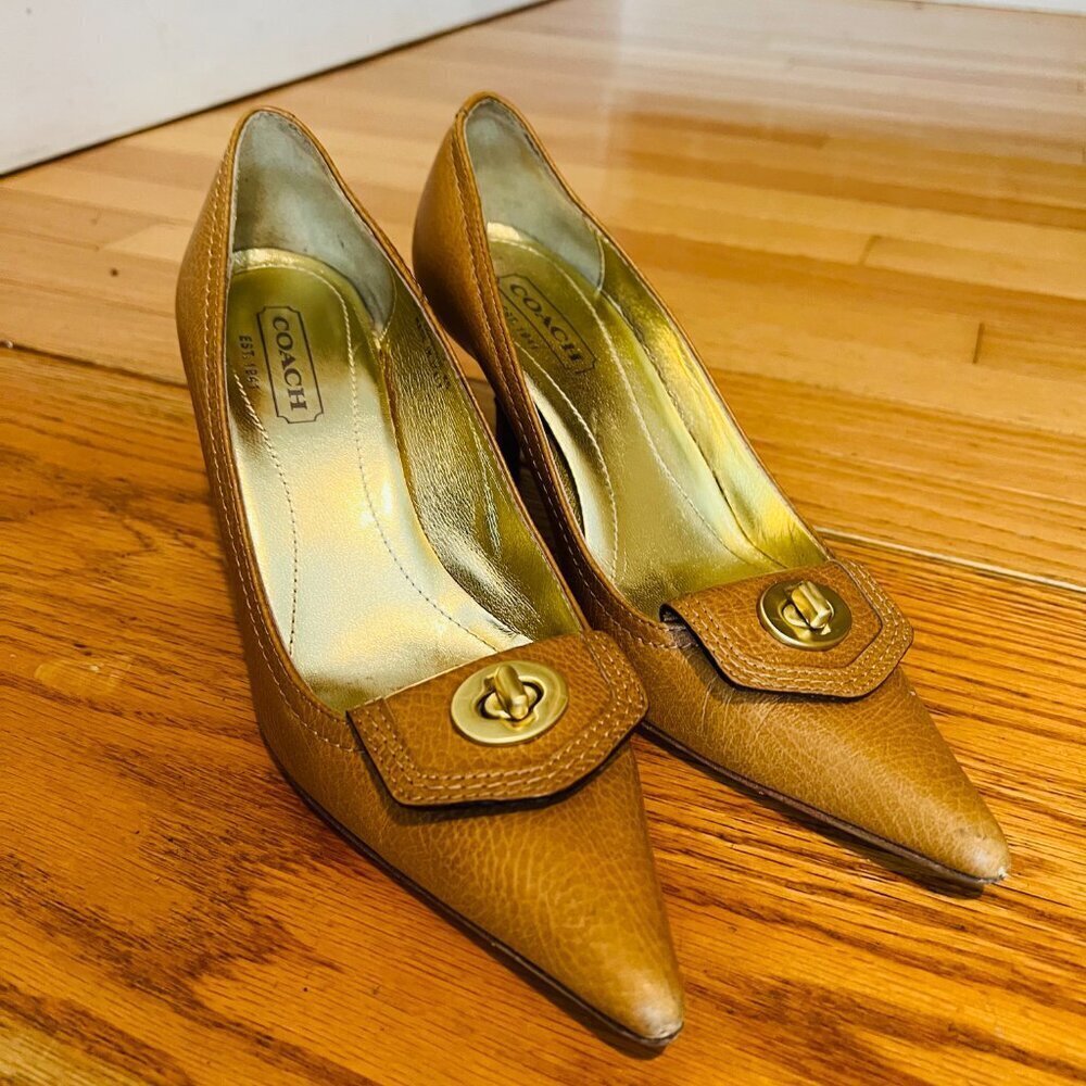 Authentic Vintage Coach Pumps Heels Shoes Size 7 B - Picture 10 of 16